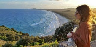 Incrível visual do Farol em Byron Bay